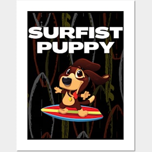 THE SURFIST PUPPY Posters and Art